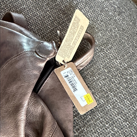 BED|STU Distressed Leather Delta Backpack - Grey Dip Dye - Picture 4 of 4